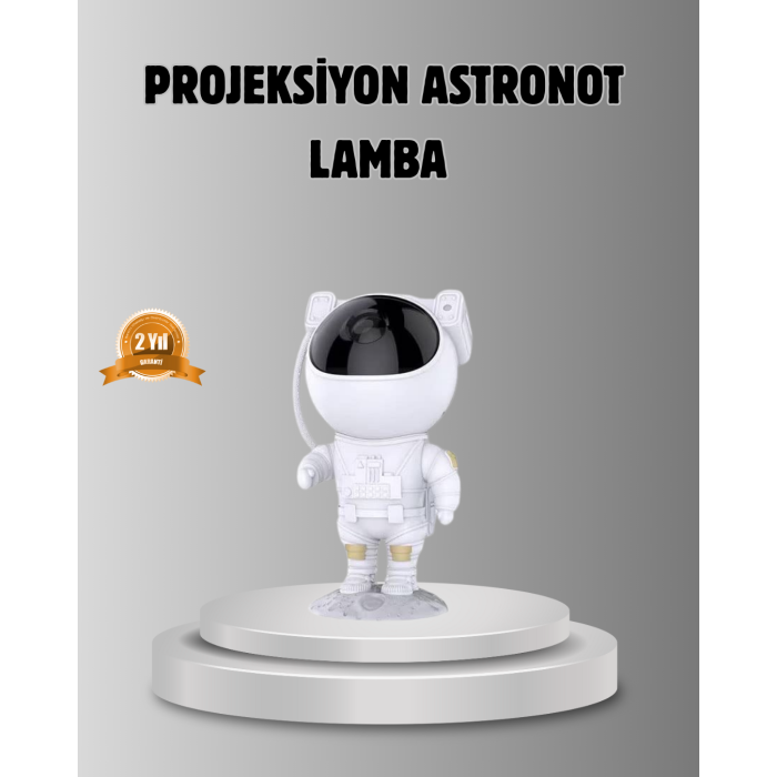 Astronot Galaksi Projeksiyon Lambası Bluetooth Bağlantılı ve Uzaktan Kontrollü -