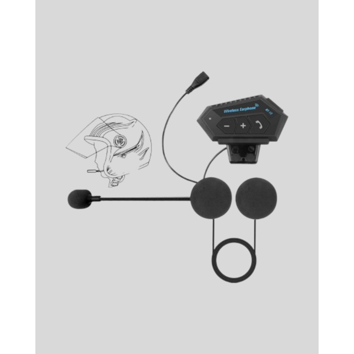 BT22 Kask Bluetooth Kulaklık 5.0 – Suya Dayanıklı, Gürültü Önleyici, Uzun Pil Ömürlü -