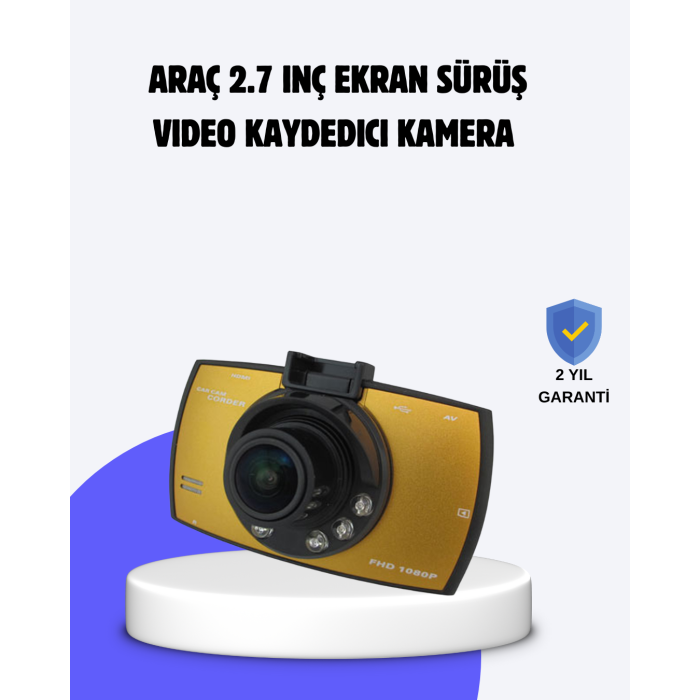 Full HD Araç Kamerası G Sensor Gece Görüşlü Dash Cam -