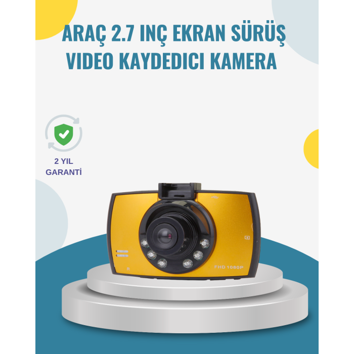 Araç İçi HD DVR Kamera G Sensor ve Hareket Algılama Özellikli -