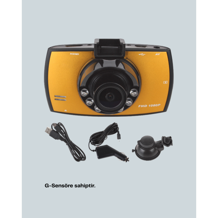 Araç Ön Kamera Full HD Kayıt ve G Sensor Özellikli -