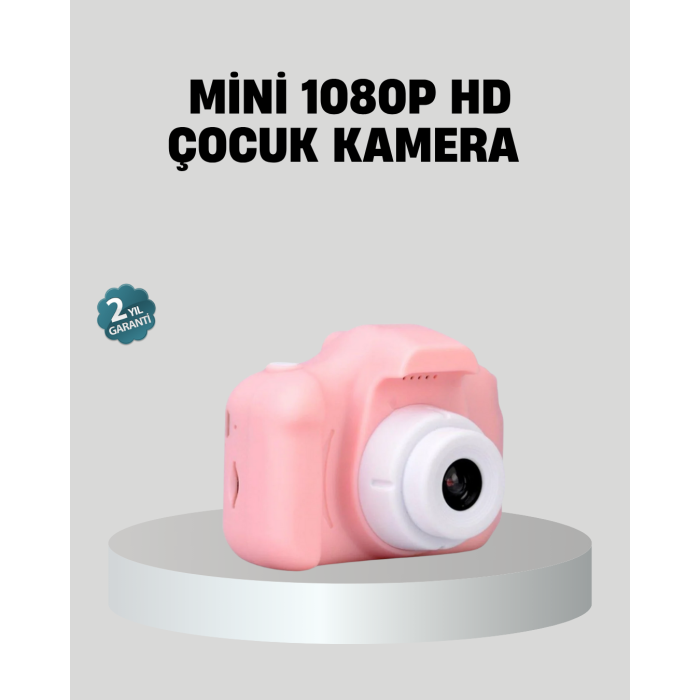 Mini Dijital Çocuk Kamerası 8MP HD Ekranlı 1080P Video ve Şarjlı -
