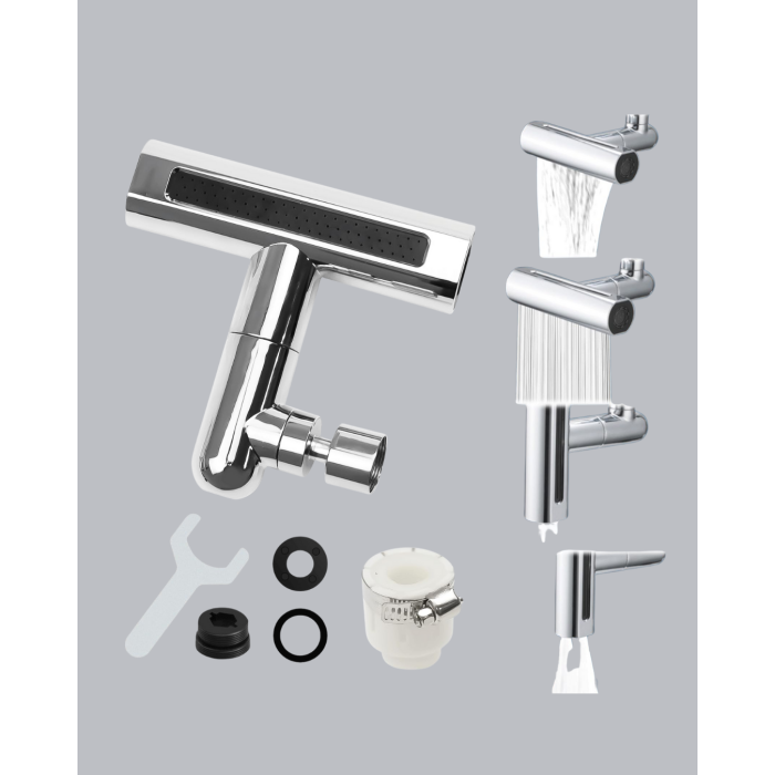 360° Dönebilen Musluk Başlığı 4 Fonksiyonlu Su Tasarruflu ve Dayanıklı -