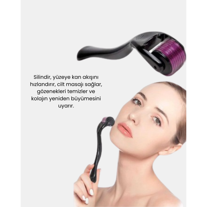Derma Roller Titanyum İğneli Cilt Yenileyici – Akne, Kırışıklık ve Leke Karşıtı -