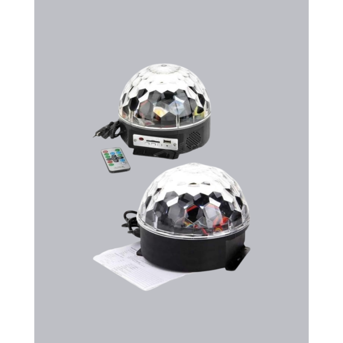 LED Disko Küresi Bluetooth Hoparlörlü Ritimle Senkronize Döner Işıklı -