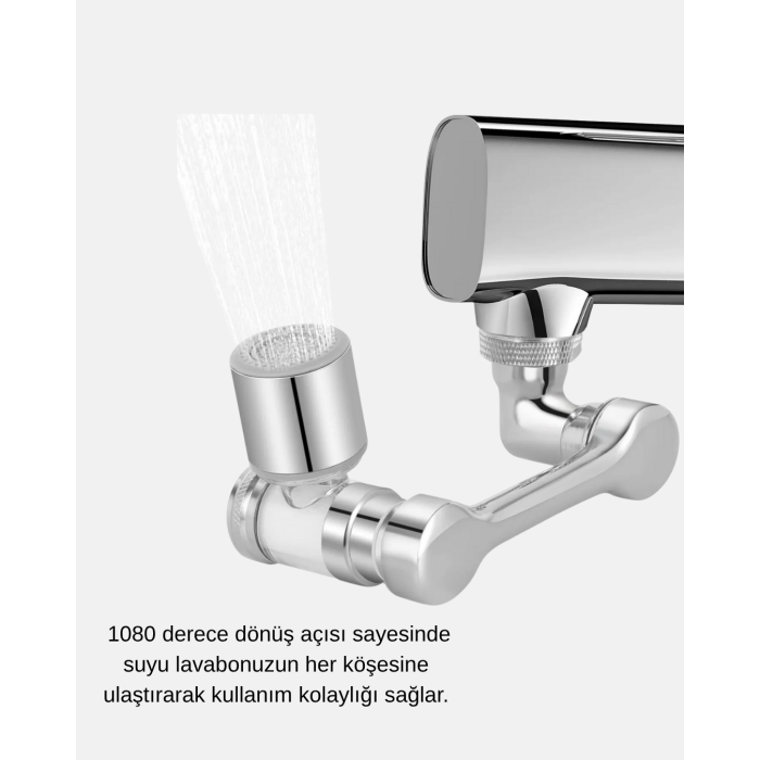 Dönebilir Musluk Başlığı – Lavabo Temizliği ve El-Yüz Yıkamada Maksimum Rahatlık -