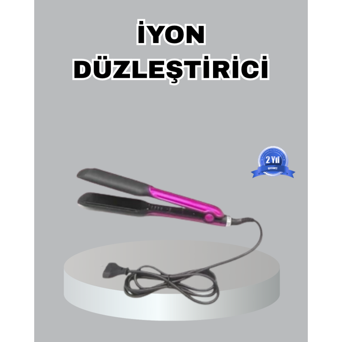Seramik Plakalı Saç Düzleştirici – Plaka Kilitli ve Elektriklenme Önleyici -