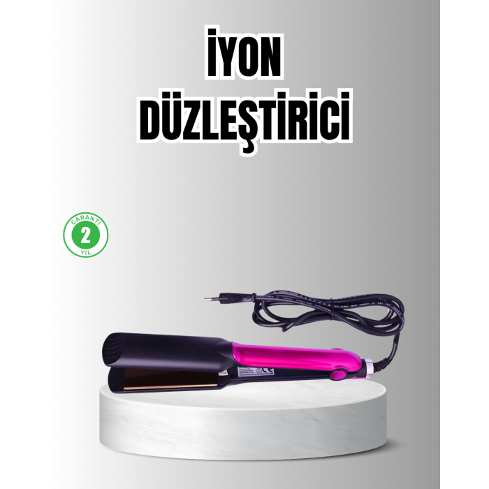 Profesyonel İyon Teknolojili Saç Düzleştirici – 220°C Hızlı Isınma ve LED Ekranlı Tasarım -
