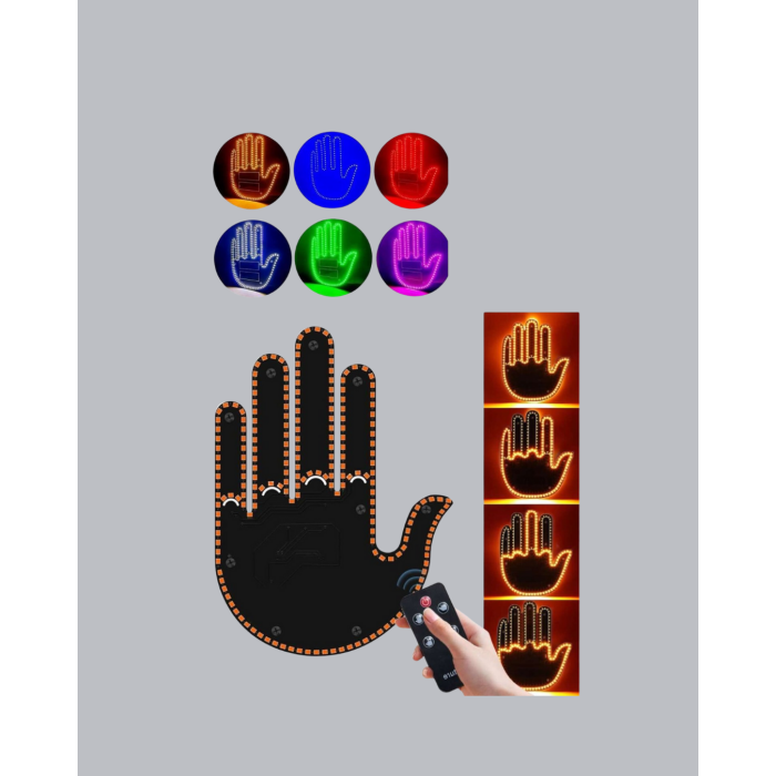 El Hareketiyle Kontrol Edilen 176 LED Amber Güvenlik Lambası -