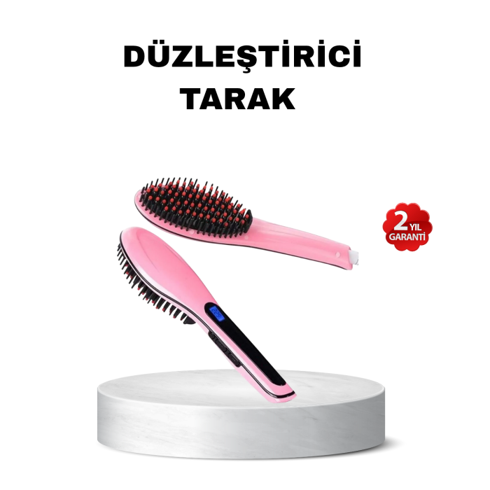 Dijital Ekranlı Seramik Saç Düzleştirici Tarak – 5 Kademeli Isı Ayarı, İyon Kontrollü -