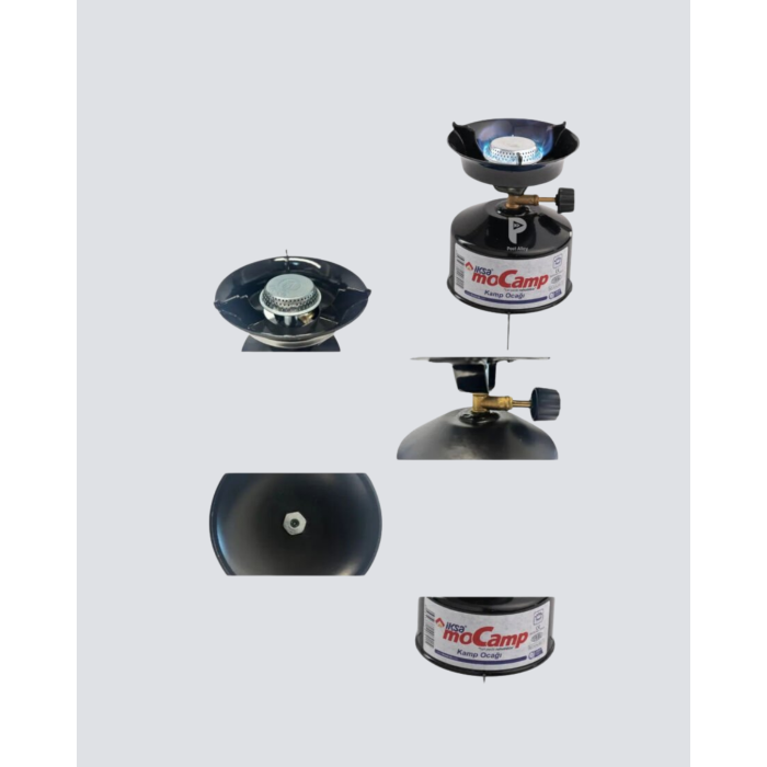 Outdoor Kamp Ocağı Gazlı Taşınabilir Pişirme Seti Üç Ayaklı Denge Aparatlı -