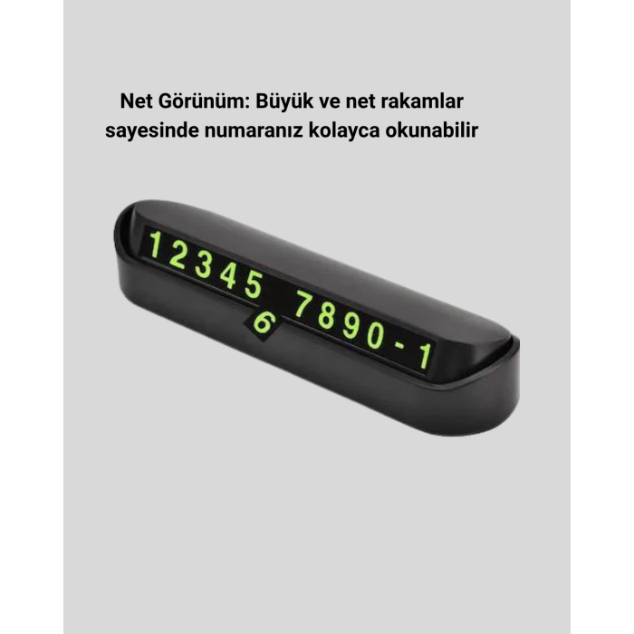 Gri Alüminyum Araç İçi Telefon Numaratörü – Dayanıklı, Modern ve Net Görünürlük Sağlayan Tasarım -