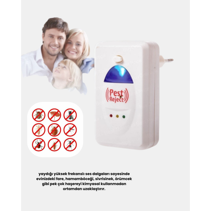 Ultrasonik Böcek ve Fare Kovucu – Doğa Dostu, Sessiz ve Etkili Savunma -
