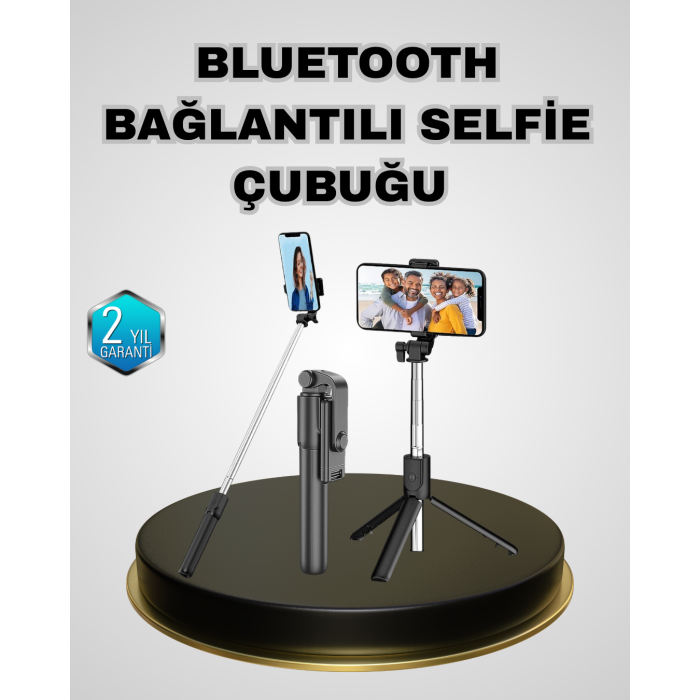 Bluetooth Selfie Çubuğu – Kablosuz, Hafif ve Yüksek Çözünürlüklü Çekim İçin -