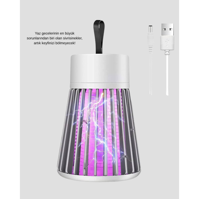 2000 mAh Şarjlı Sivrisinek Kovucu Lamba – Kimyasalsız, Güvenli ve Taşınabilir -