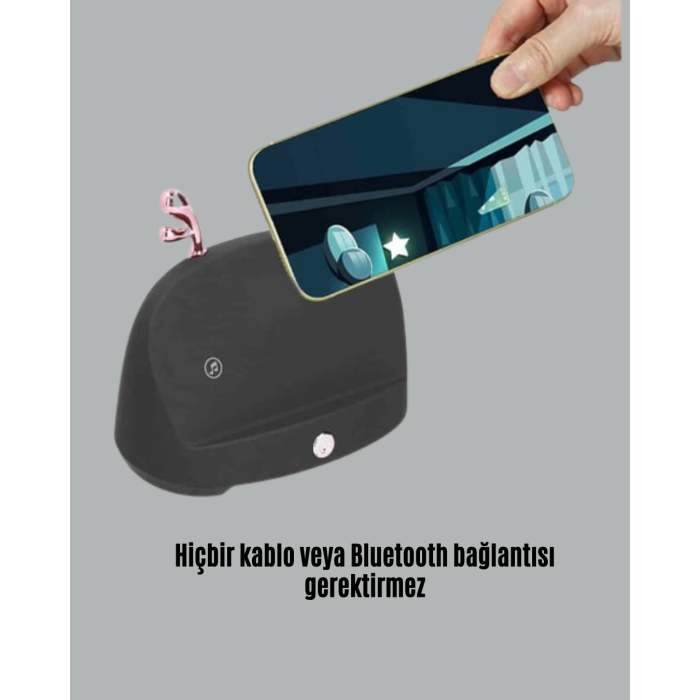 Akıllı Kablosuz Telefon Tutucu ve Stereo Hoparlör – Kolay Kullanım ve Yüksek Ses Kalitesi -