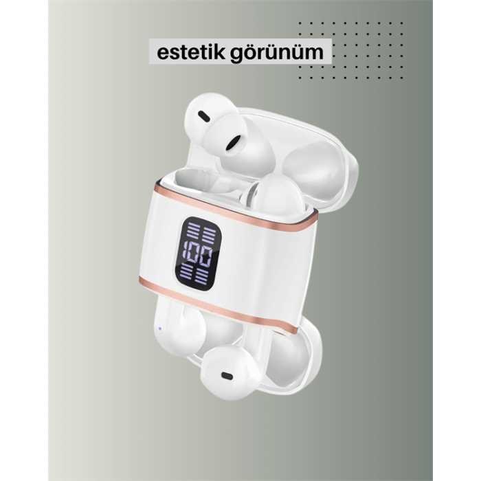 Dijital Göstergeli Bluetooth Kulakiçi Kulaklık – 4’lü Paket, Gürültü Engellemeli -