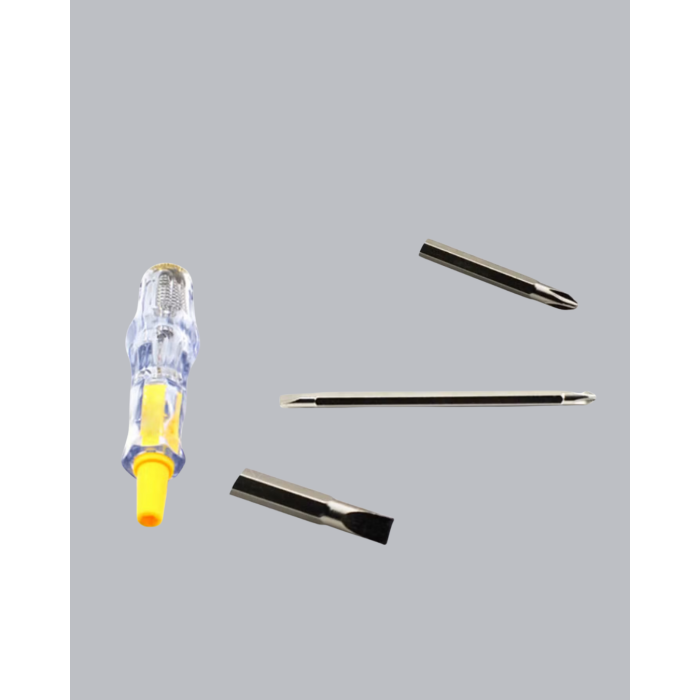 Neon Lambalı Elektrik Kontrol Kalemi Nikel Kaplama 110-220V -