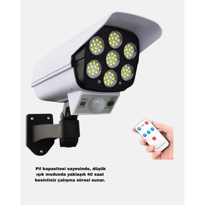 Solar Bahçe Aydınlatması Su Geçirmez IP66 PIR Sensörlü Uzun Çalışma Süreli -
