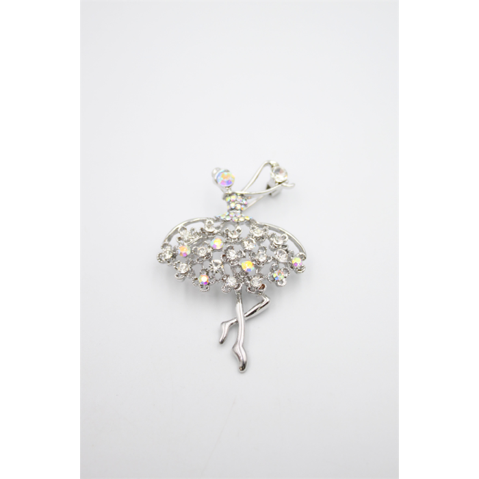 Balerin Broş - Gümüş