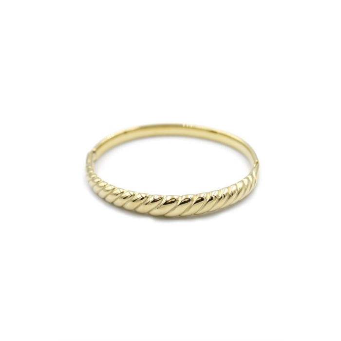 Çelik Kelepçe Bilezik - Altın