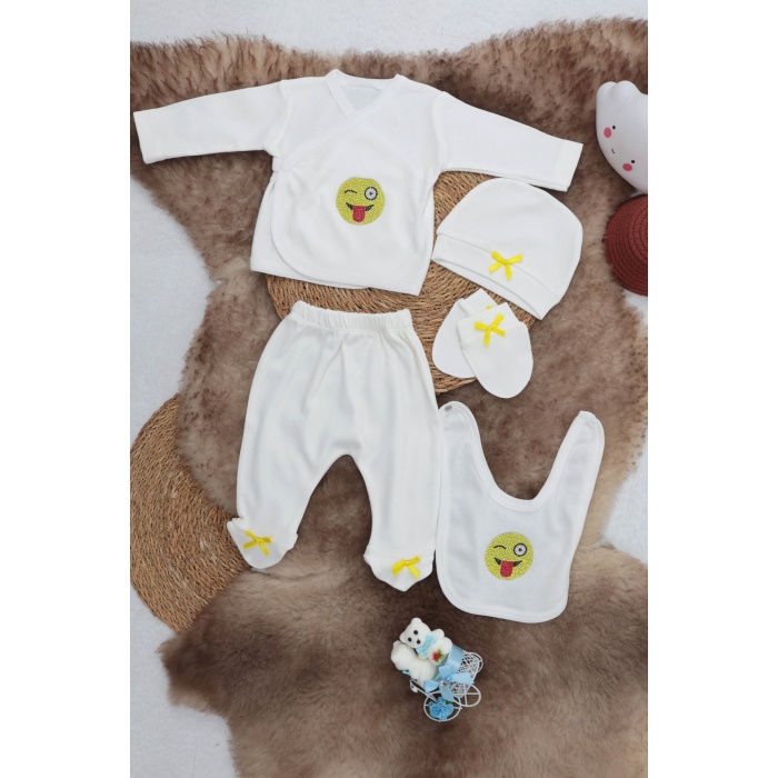 Sema Baby 5 Parça Hastane Çıkışı Zıbın Seti 0-3 Ay