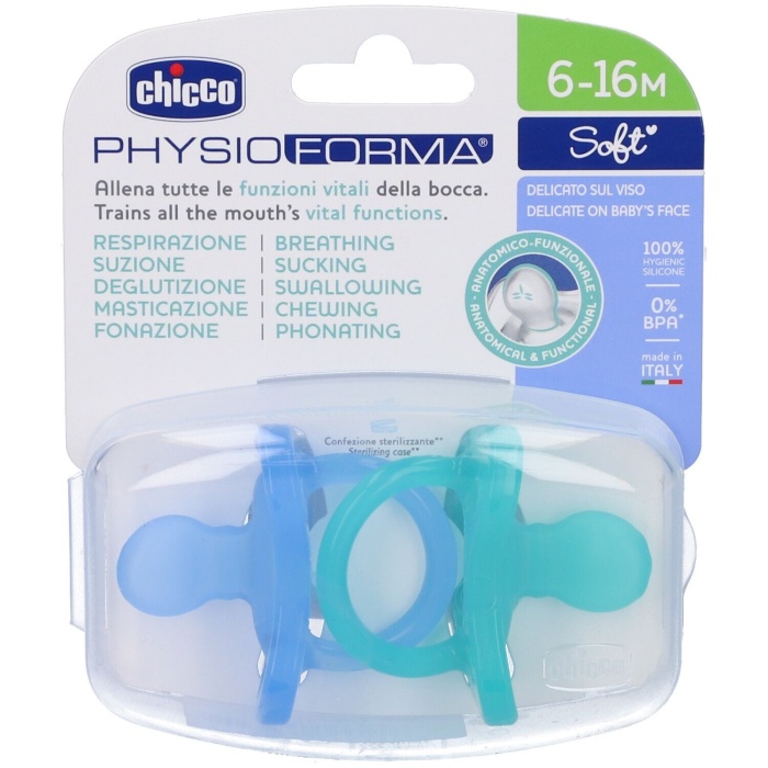 Chicco PhysioForma Soft 2li Silikon Emzik 6-16 Ay Erkek