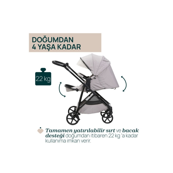 Chicco Seety Çift Yönlü Bebek Arabası - Florence Beige