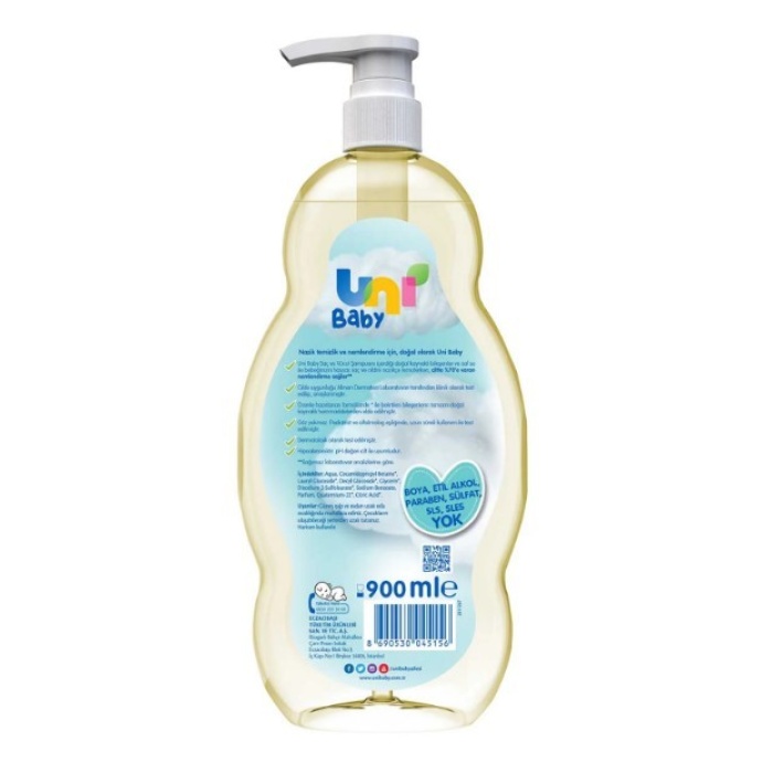 Uni Baby Bebek Saç Ve Vücut Şampuanı 900 ml