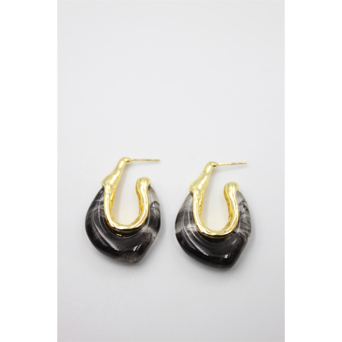 Akrilik Küpe - Siyah