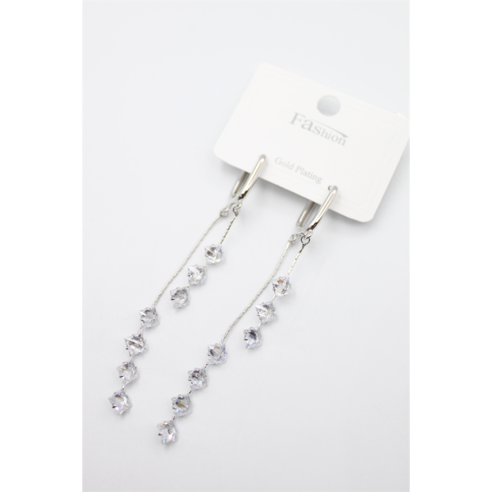 Zirkon Taşlı Küpe - Gümüş