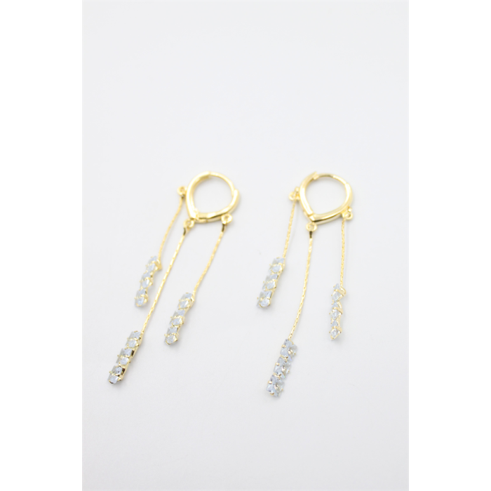 Zirkon Taşlı Küpe - Altın