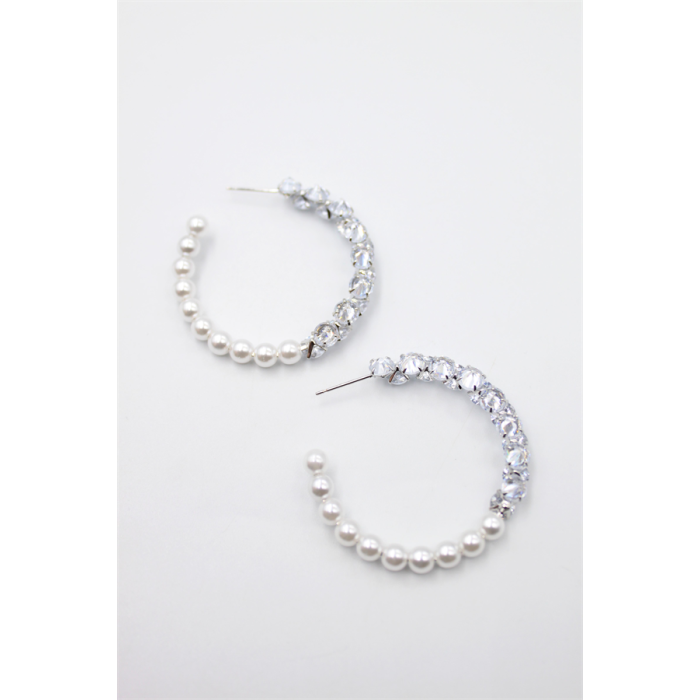 Zirkon Taşlı Küpe - Gümüş