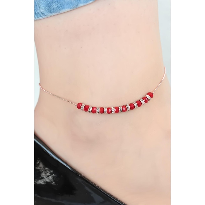 Bordo Miyuki Taşlı Hal Hal - Lisinya