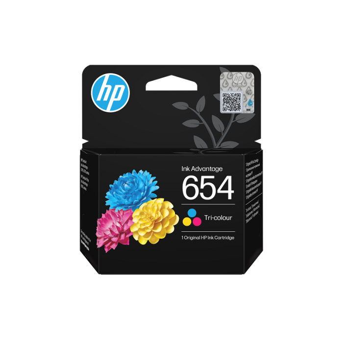 HP 7FP38UE Tri-Color Original Ink Advantage Cartridge (654)