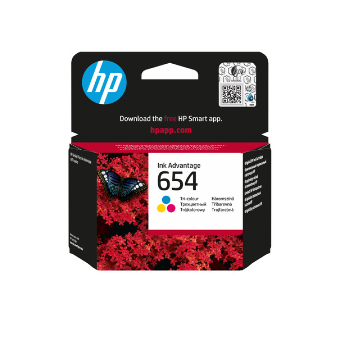 HP 7FP38UE Tri-Color Original Ink Advantage Cartridge (654)