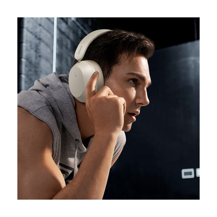 Baseus Bass 35 Max Tam Kablosuz Kulak Üstü Kulaklık-Gri