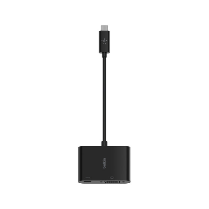 Belkin AVC001 USB-C 60W Şarj + VGA Çoğaltıcı - Siyah
