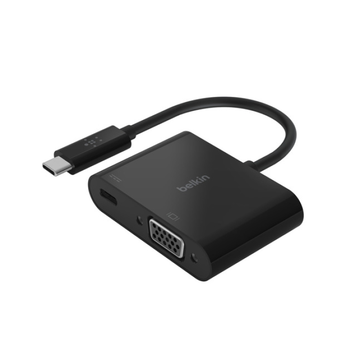 Belkin AVC001 USB-C 60W Şarj + VGA Çoğaltıcı - Siyah