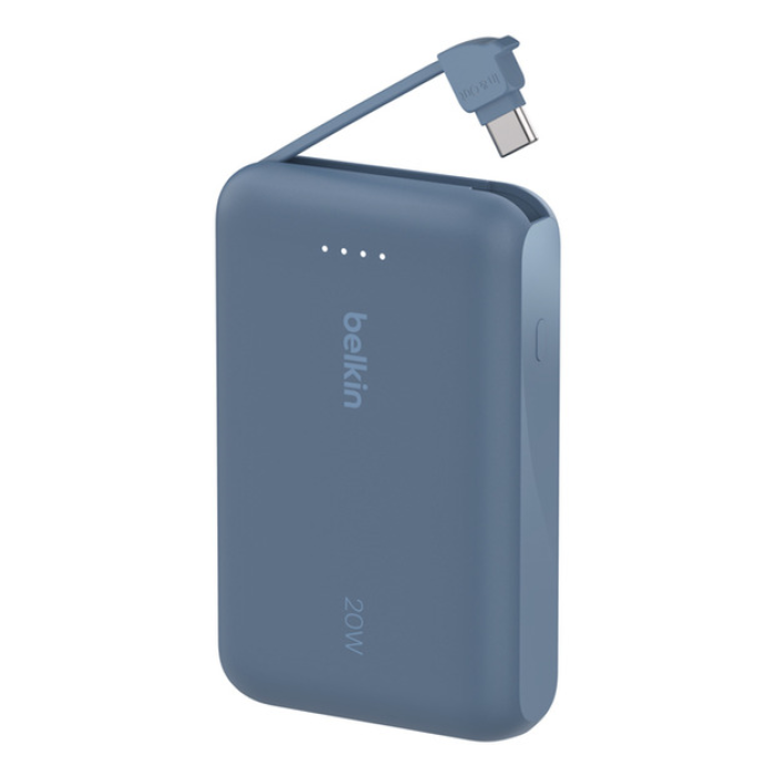 Belkin Boostcharge 10000Mah 20W Power Bank Entegre USB-C Kablolu - Mavi