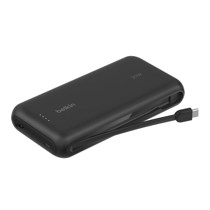 Belkin BPB024 Boostcharge 20K 30W Entegre USB-C Kablolu Powerbank - Siyah