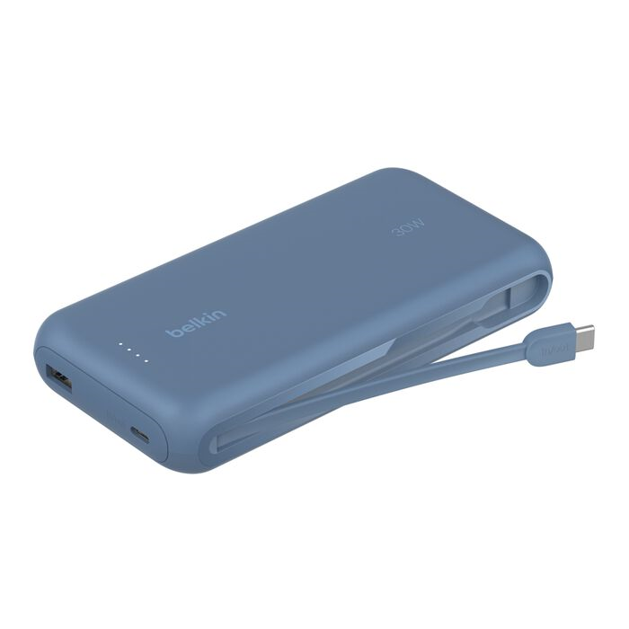 Belkin BPB024 30W 20K Entegre Kablolu Powerbank - Mavi