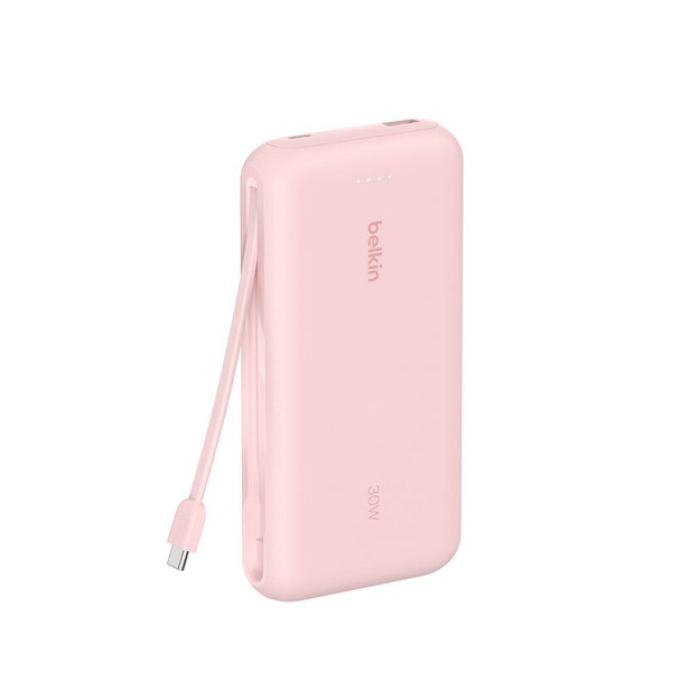 Belkin BPB024 30W 20K Entegre Kablolu Powerbank - Pembe