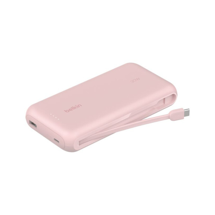 Belkin BPB024 30W 20K Entegre Kablolu Powerbank - Pembe