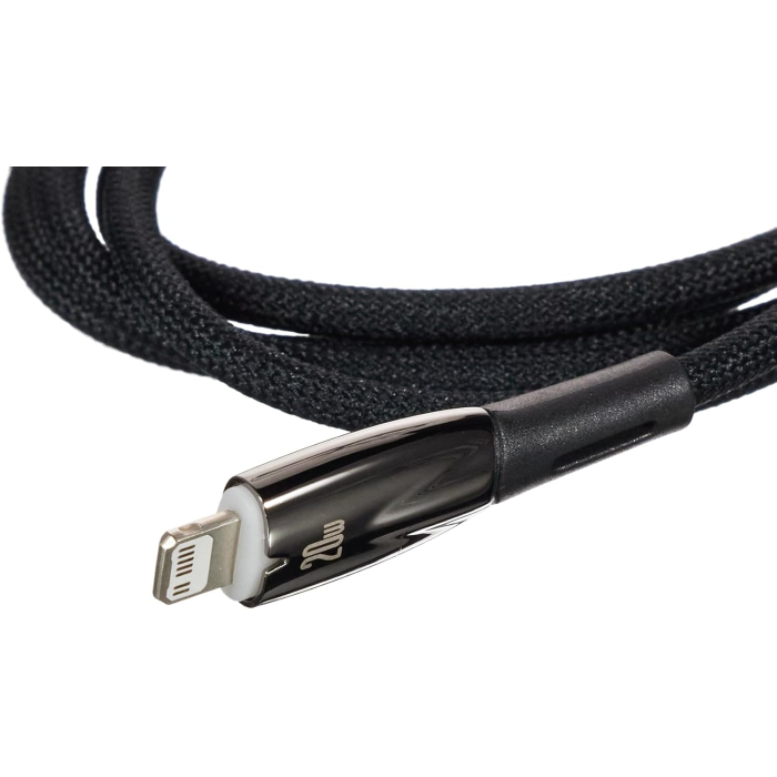 Baseus Glimmer Series Type C-Lightning 20W 1M Kablo - Siyah