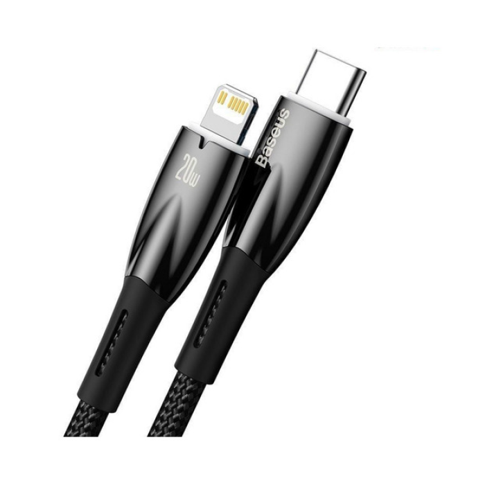 Baseus Glimmer Series Type C-Lightning 20W 1M Kablo - Siyah