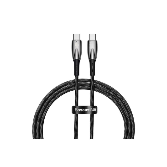Baseus Glimmer Series Type-C To Type-C 100W Hızlı Şarj Kablosu 1M. - Siyah