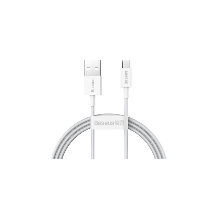 Baseus Superior 2A 1M Mikro USB Kablo - Beyaz
