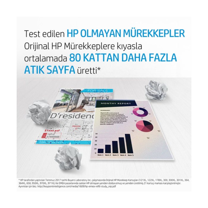 HP F6T77AE Cyan Pagewide Kartuş (913A)