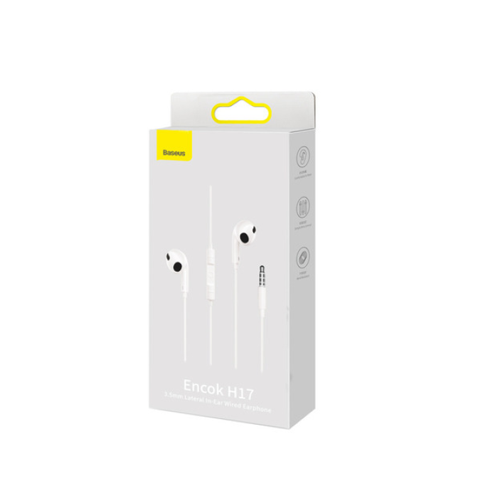 Baseus Encok H17 3.5Mm Kablolu Kulaklık - Beyaz